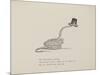 Snake Wearing a Hat From a Collection Of Poems and Songs by Edward Lear-Edward Lear-Mounted Giclee Print