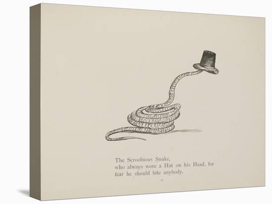 Snake Wearing a Hat From a Collection Of Poems and Songs by Edward Lear-Edward Lear-Stretched Canvas