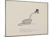 Snake Wearing a Hat From a Collection Of Poems and Songs by Edward Lear-Edward Lear-Mounted Giclee Print