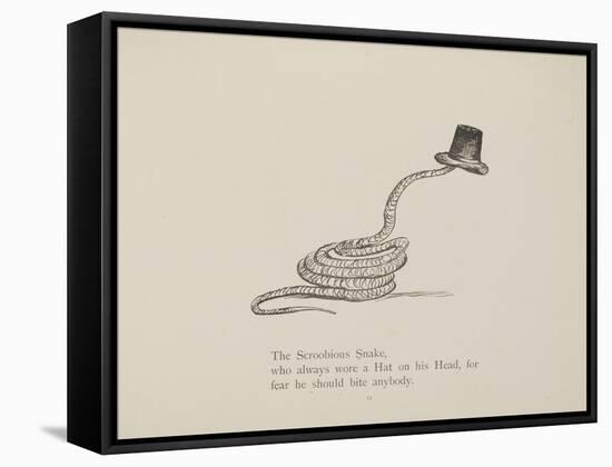 Snake Wearing a Hat From a Collection Of Poems and Songs by Edward Lear-Edward Lear-Framed Stretched Canvas