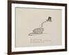 Snake Wearing a Hat From a Collection Of Poems and Songs by Edward Lear-Edward Lear-Framed Giclee Print