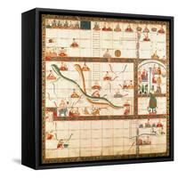 Snakes and Ladders, the Path to Heaven or Hell, Mid 18th Century-null-Framed Stretched Canvas