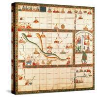 Snakes and Ladders, the Path to Heaven or Hell, Mid 18th Century-null-Stretched Canvas