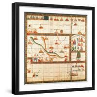 Snakes and Ladders, the Path to Heaven or Hell, Mid 18th Century-null-Framed Giclee Print