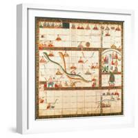 Snakes and Ladders, the Path to Heaven or Hell, Mid 18th Century-null-Framed Giclee Print