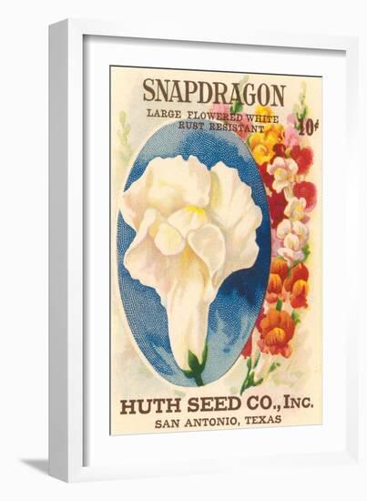 Snapdragon Seed Packet-null-Framed Art Print