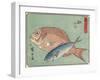 Snapper and Horse Mackerel, 1830-1844-Utagawa Hiroshige-Framed Giclee Print