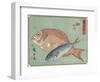 Snapper and Horse Mackerel, 1830-1844-Utagawa Hiroshige-Framed Giclee Print