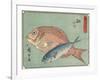 Snapper and Horse Mackerel, 1830-1844-Utagawa Hiroshige-Framed Giclee Print