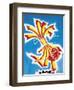 Snapper and Red Ribbons Tied in Middle-null-Framed Giclee Print