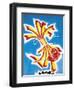 Snapper and Red Ribbons Tied in Middle-null-Framed Giclee Print