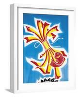 Snapper and Red Ribbons Tied in Middle-null-Framed Giclee Print