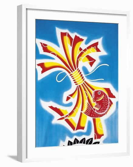 Snapper and Red Ribbons Tied in Middle-null-Framed Giclee Print