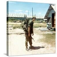 Snapshot of an Army Soldier in Vietnam, Ca. 1970-null-Stretched Canvas