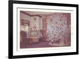 Snapshot of Christmas Tree in Living Room-null-Framed Premium Giclee Print