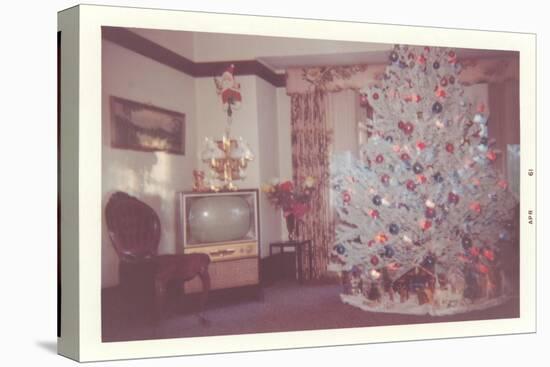 Snapshot of Christmas Tree in Living Room-null-Stretched Canvas