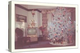 Snapshot of Christmas Tree in Living Room-null-Stretched Canvas