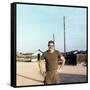 Snapshot of Us Army Soldier on Base in Vietnam, Ca. 1970-null-Framed Stretched Canvas