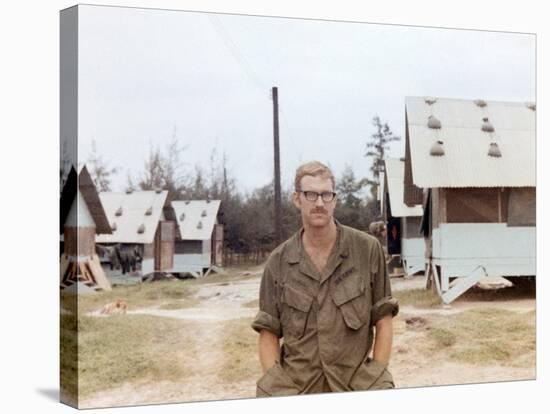 Snapshot of Us Army Soldier on Base in Vietnam, Ca. 1970-null-Stretched Canvas