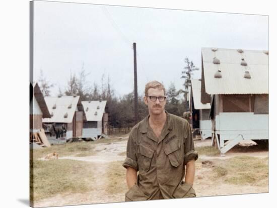 Snapshot of Us Army Soldier on Base in Vietnam, Ca. 1970-null-Stretched Canvas