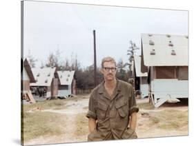 Snapshot of Us Army Soldier on Base in Vietnam, Ca. 1970-null-Stretched Canvas