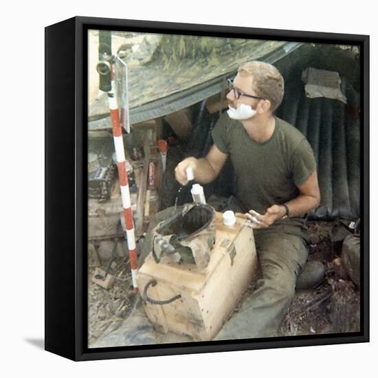 Snapshot of Us Soldier in Vietnam, Ca. 1970-null-Framed Stretched Canvas