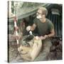 Snapshot of Us Soldier in Vietnam, Ca. 1970-null-Stretched Canvas