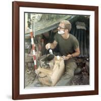 Snapshot of Us Soldier in Vietnam, Ca. 1970-null-Framed Photographic Print