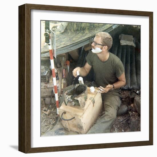 Snapshot of Us Soldier in Vietnam, Ca. 1970-null-Framed Photographic Print