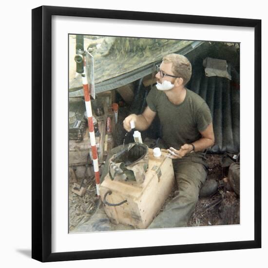 Snapshot of Us Soldier in Vietnam, Ca. 1970-null-Framed Photographic Print