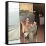 Snapshot of Vietnam War Soldier Relaxing on Base, Ca. 1970-null-Framed Stretched Canvas