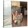 Snapshot of Vietnam War Soldier Relaxing on Base, Ca. 1970-null-Stretched Canvas