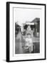 Snapshot of Woman, Son and Dog-null-Framed Art Print