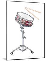 Snare Drum and Drumsticks, Percussion, Musical Instrument-Encyclopaedia Britannica-Mounted Poster