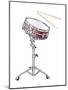 Snare Drum and Drumsticks, Percussion, Musical Instrument-Encyclopaedia Britannica-Mounted Poster