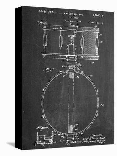 Snare Drum Instrument Patent-null-Stretched Canvas