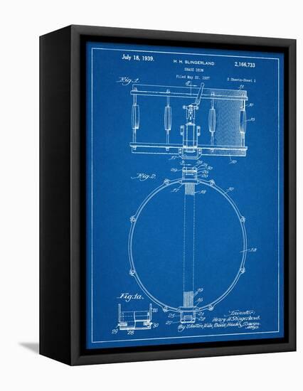 Snare Drum Instrument Patent-null-Framed Stretched Canvas