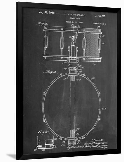 Snare Drum Instrument Patent-null-Framed Art Print