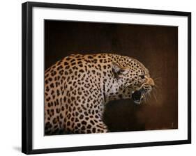 Snarling Leopard-Jai Johnson-Framed Giclee Print