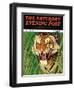 "Snarling Tiger," Saturday Evening Post Cover, April 19, 1941-Emmett Watson-Framed Giclee Print