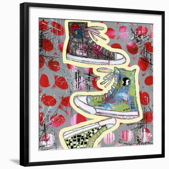 Sneaker Tower-Jennifer McCully-Framed Premium Giclee Print