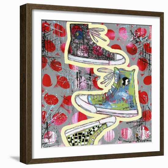 Sneaker Tower-Jennifer McCully-Framed Giclee Print