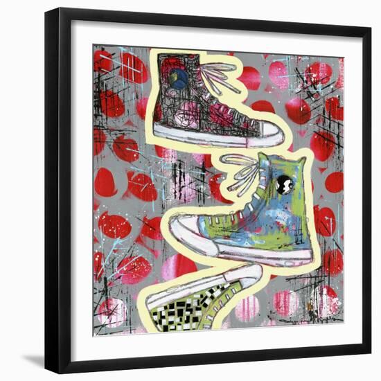 Sneaker Tower-Jennifer McCully-Framed Giclee Print