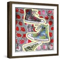 Sneaker Tower-Jennifer McCully-Framed Giclee Print