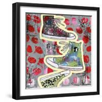 Sneaker Tower-Jennifer McCully-Framed Giclee Print