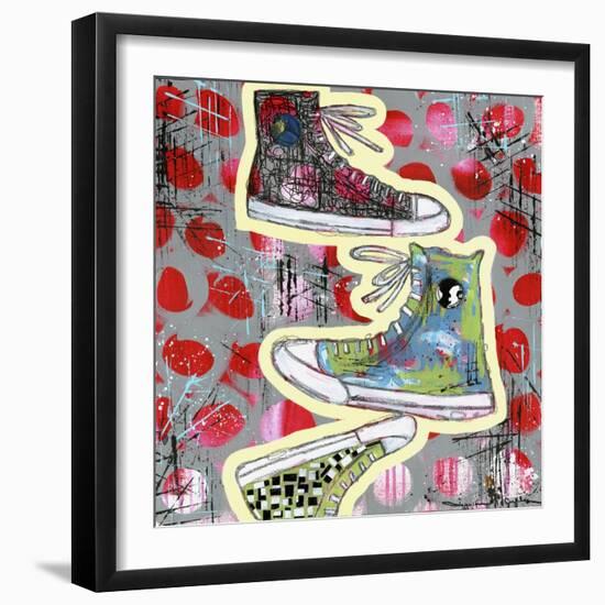 Sneaker Tower-Jennifer McCully-Framed Giclee Print