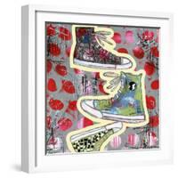 Sneaker Tower-Jennifer McCully-Framed Giclee Print