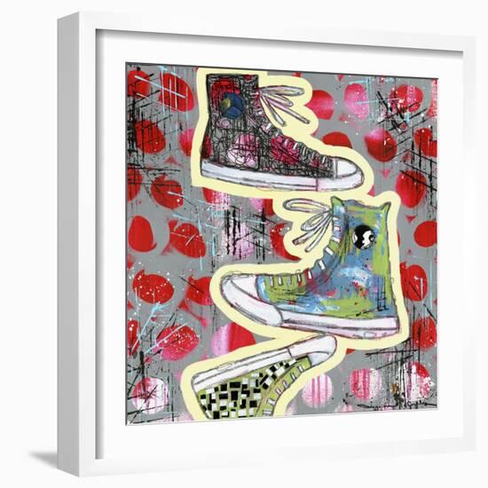 Sneaker Tower-Jennifer McCully-Framed Giclee Print