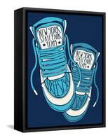 Sneakers Graphic Design for Tee-braingraph-Framed Stretched Canvas