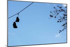 Sneakers on a Wire-null-Mounted Photo